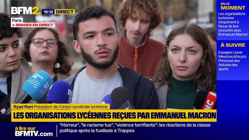 "Il faut des actions concrètes", clame l'Union syndicale lycéenne après sa rencontre avec Emmanuel Macron