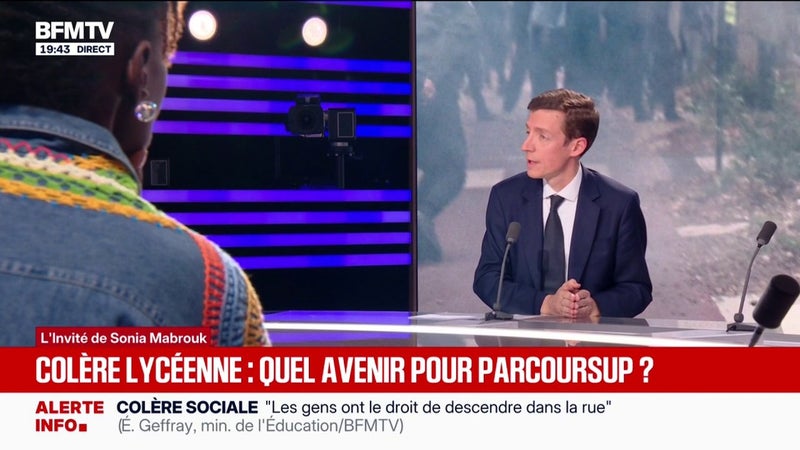 Colère lycéenne: "Pendant trois semaines, on a dialogué", assure Édouard Geffray, ministre de l'Éducation nationale