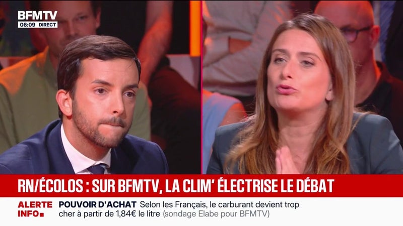 Installation de la climatisation dans les écoles: le vif échange entre Jean-Philippe Tanguy (RN) et Marine Tondelier (Les Écologistes)