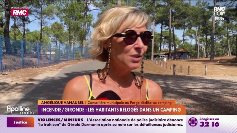 Incendie/Gironde : les habitants relogés dans un camping