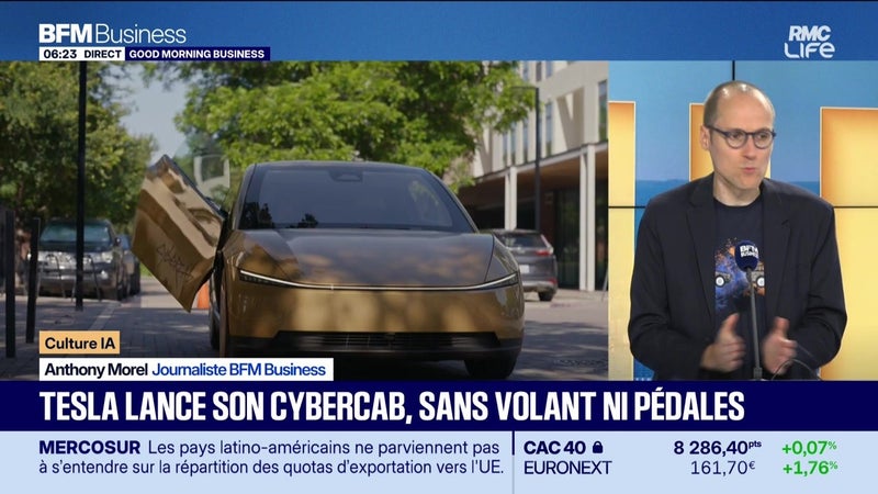 Culture IA : Tesla lance son cybercab, sans volant ni pédales, par Anthony Morel - 04/09