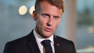 Emmanuel Macron à son arrivée à Saint-Pierre-et-Miquelon, le 19 septembre 2026