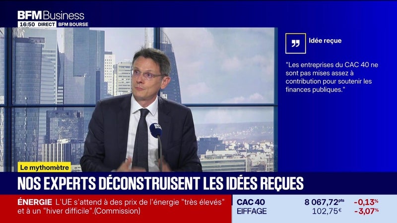Mythomètre : "Les entreprises du CAC 40 ne sont pas mises assez à contribution pour soutenir les finances publiques". FAUX répond François Monnier - 29/09