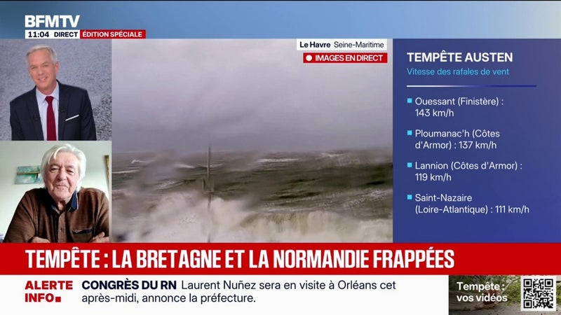 Tempête Austen: "Le pire est passé", estime André Marchand, maire de Plogoff dans le Finistère