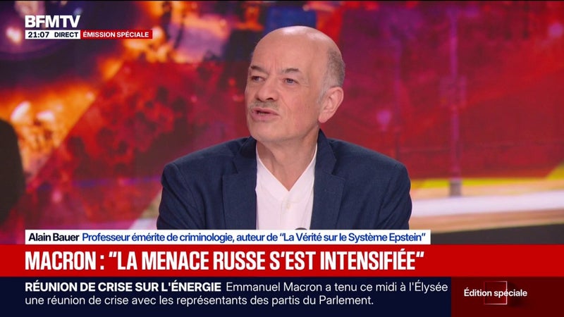 Menace russe: "La France n'est pas en situation de mener une guerre", observe Alain Bauer, professeur émérite