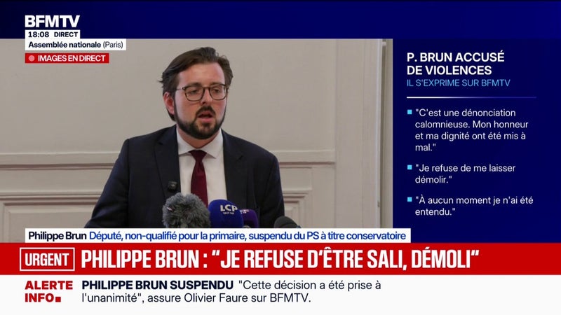 Philippe Brun écarté de la primaire PS: "Je n'accepterai pas d'être sali", assure le député qui annonce déposer plainte