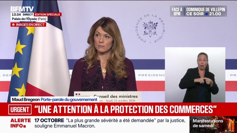 24 octobre: les interdictions de manifestations se feront "au cas par cas", déclare Maud Bregeon, porte-parole du gouvernement