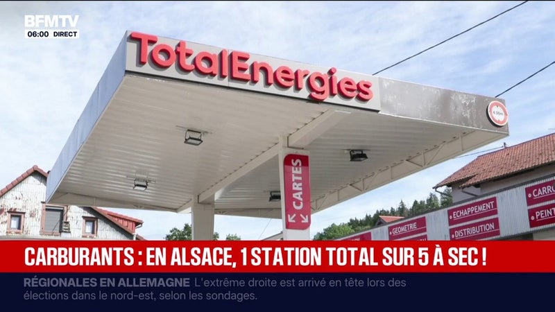 En Alsace, une station-service Total sur cinq est en rupture de carburant
