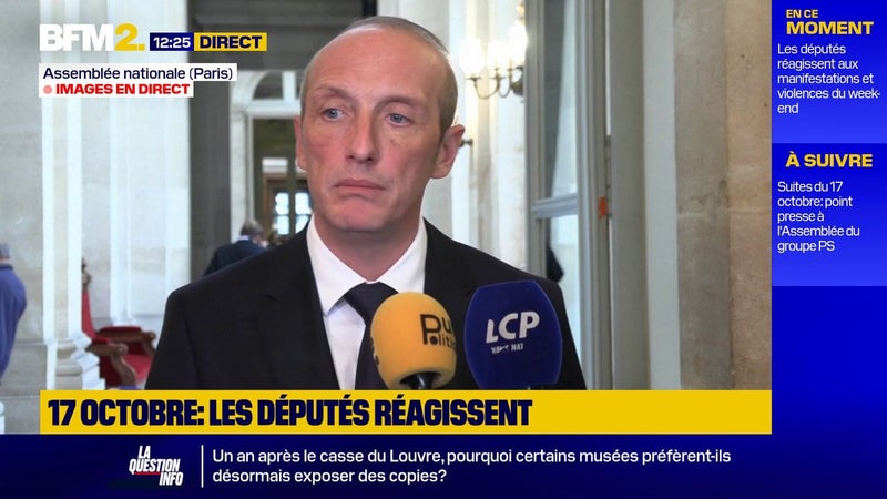 17 octobre: "Il y a des groupuscules qui ont décidé de mettre le feu au pays", déclare le député Laurent Marcangeli
