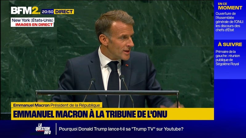 Emmanuel Macron à l'ONU: "Mon message est de ne rien céder"