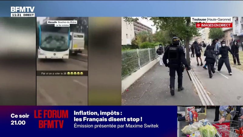 Colère lycéenne: un bus détourné avant d'être incendié devant un lycée des quartiers nord de Marseille