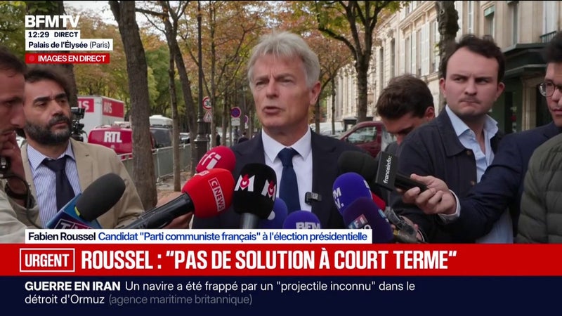 "Le gouvernement a les moyens d'agir" sur la crise énergétique estime Fabien Roussel, candidat PCF à l'élection présidentielle