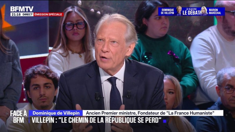 "Je pense que nous sommes devant une mécanique de guerre civile", estime Dominique de Villepin