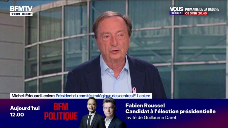 Carburants: Michel-Édouard Leclerc, président du comité stratégique des centres E.Leclerc, assure qu'il baissera les prix à la pompe en fonction de la baisse du prix du Brent