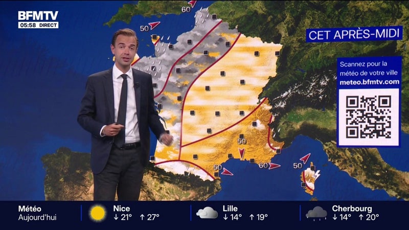 De la pluie prévue ce jeudi du sud de la Bretagne en remontant vers les Hauts-de-France