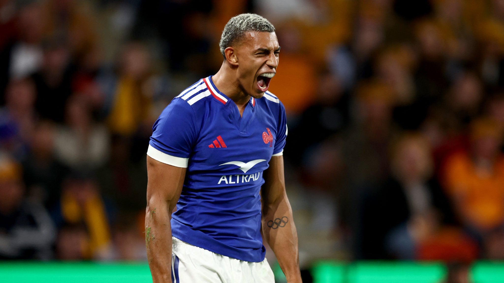 Aaron Grandidier in action during France's summer tour match against Australia.