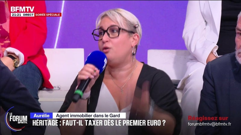 FORUM BFMTV - Taxes sur les héritages: Aurélie, agent immobilier dans le Gard, parle d'une "injustice"