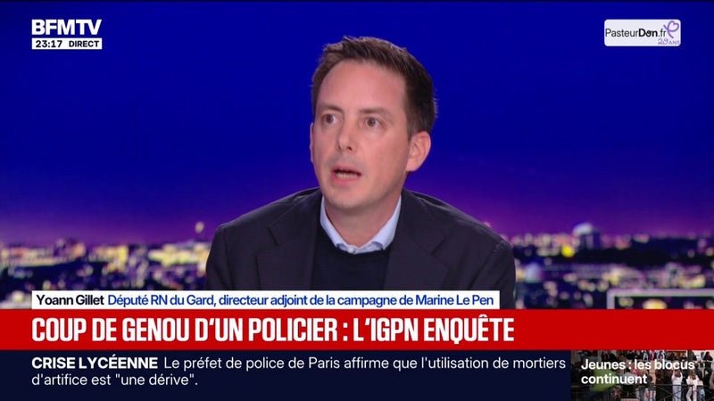 Mobilisation lycéenne: "Je pense que les forces de l'ordre font très bien leur travail", juge Yoann Gillet, député RN du Gard