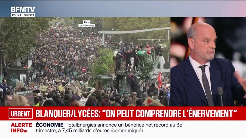 Colère lycéenne: "On doit tous avoir un sentiment de responsabilité", estime Jean-Michel Blanquer, ancien ministre de l'Éducation nationale