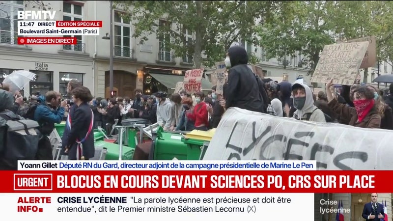 Blocage de Sciences Po: des gaz lacrymogènes utilisés pour disperser les étudiants