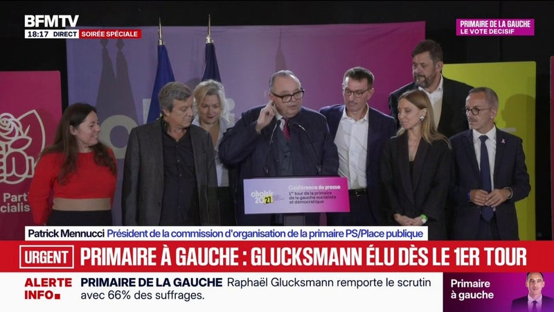Primaire sociale-démocrate: Raphaël Glucksmann l'emporte dès le premier tour avec 66% des suffrages