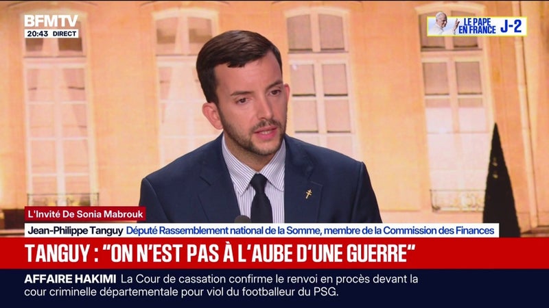 Aides à l'Ukraine: "Elles doivent rester sous le contrôle de la France", estime Jean-Philippe Tanguy, député du Rassemblement national