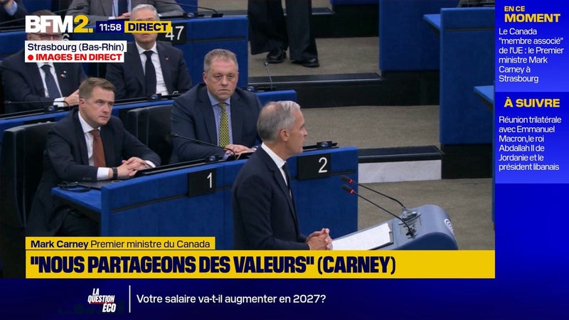 L'Europe et le Canada "encore plus forts lorsqu'ils s'unissent", affirme Mark Carney