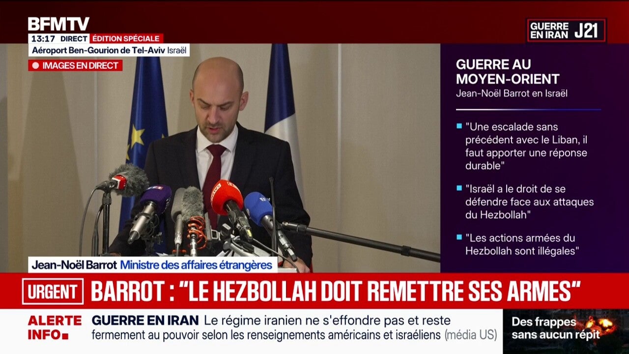 Jean-Noël Barrot appelle le Hezbollah à remettre 