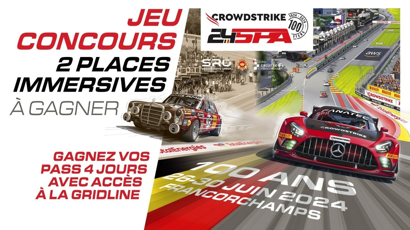 A GAGNER : 2 pass 4 jours pour Le Crowdstrike 24h Hours of Spa
