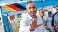 Le candidat de l'Afd pour la présidence de la Saxe-Anhalt Ulrich Siegmund à Oschersleben le 31 août 2026