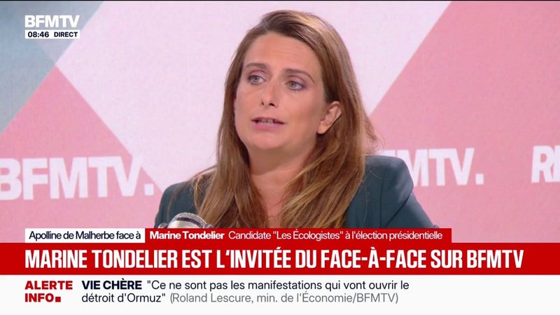 Écologie: Marine Tondelier, candidate Les Écologistes à l'élection présidentielle, ne veut pas demander "les mêmes efforts" à "des personnes qui n'ont ni les mêmes ressources, ni les mêmes alternatives, ni la même responsabilité dans le problème"