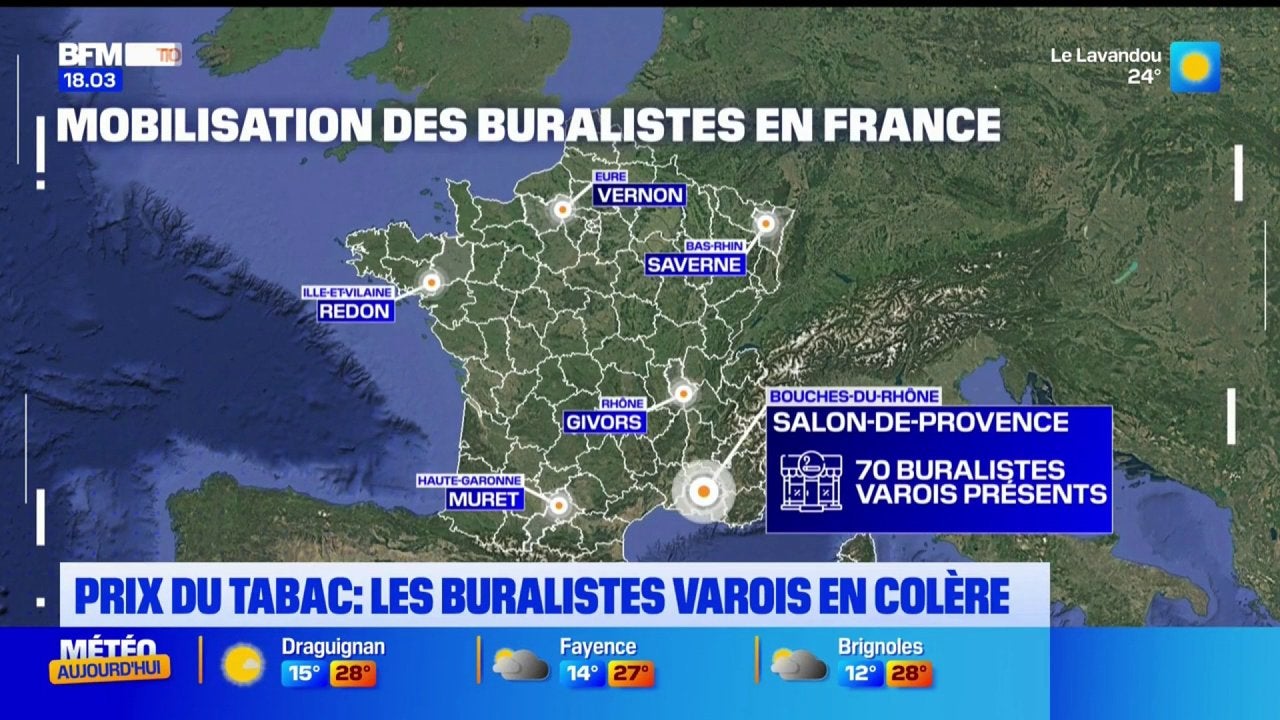 Hausse du prix du tabac : des dizaines de buralistes varois mobilisés aujourd'hui
