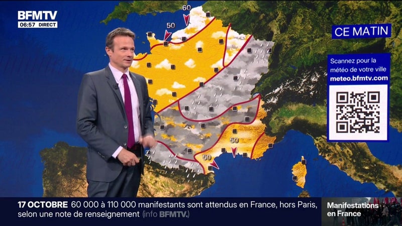 Un temps calme, un peu de pluie et des températures en baisse ce samedi