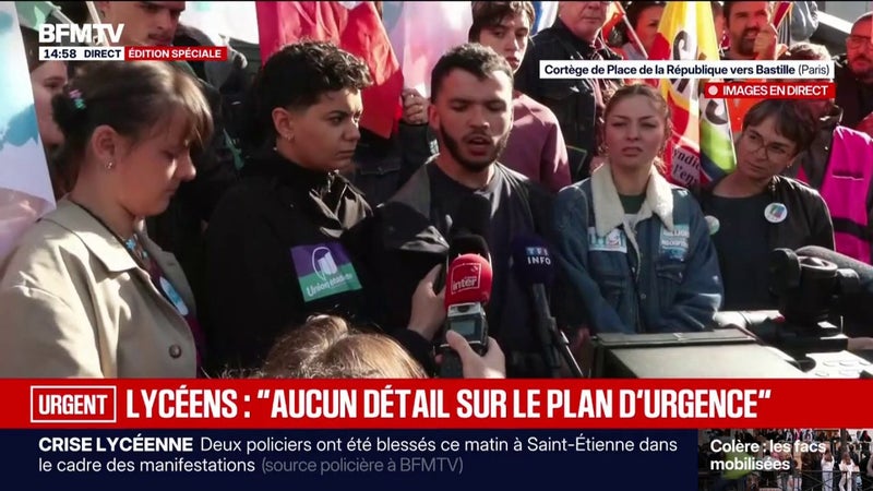 Mobilisation lycéenne: "Sébastien Lecornu n'a aucunement répondu aux revendications des lycéens", juge Ryad Rani, président de l'Union syndicale lycéenne