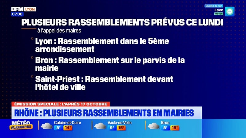 Rhône : des rassemblements en mairies