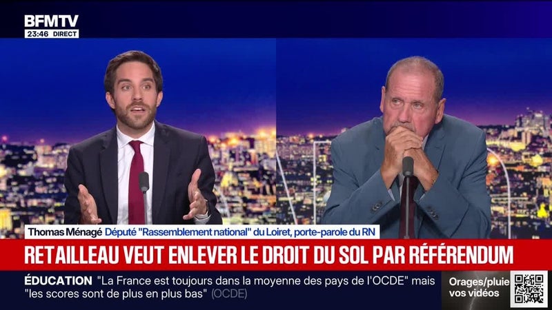 Retailleau veut enlever le droit du sol par référendum - 08/09