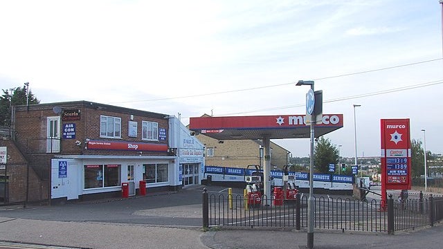 Station-service américaine (image d'illustration)