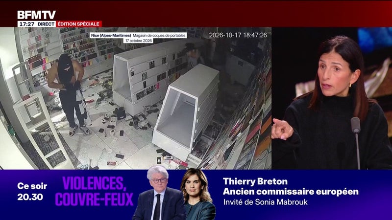 "Ce qu'il s'est passé est un échec": Sacha Straub-Kahn, porte-parole du ministère de la Justice, répond à une commerçante qui organise, avec d'autres, la défense de leurs magasins après le 17 octobre