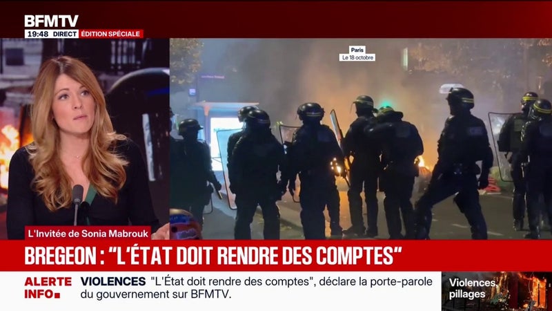 Violences du 17 octobre: "Les policiers ont fait de leur mieux", estime Maud Bregeon, porte-parole du gouvernement