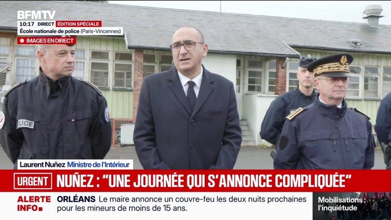 Manifestations du 24 octobre: "On sait qu'on aura des groupes disparates qui vont essayer de créer des incidents", indique le ministre de l'Intérieur, Laurent Nuñez