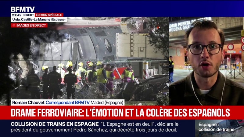 Collision entre deux trains: après le drame, l'émotion et la colère des Espagnols