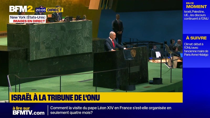 De nombreux membres de l'Assemblée générale de l'ONU quittent la salle au moment où Benjamin Netanyahu arrive à la tribune