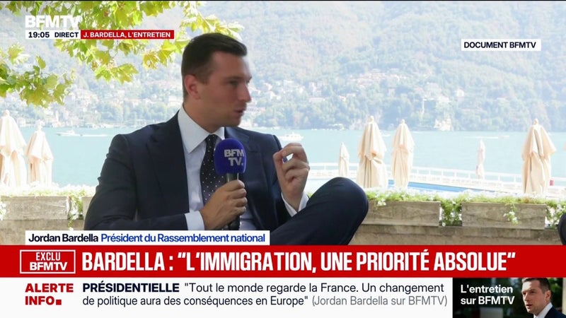 "L'immigration est une priorité absolue", déclare Jordan Bardella, président du Rassemblement national