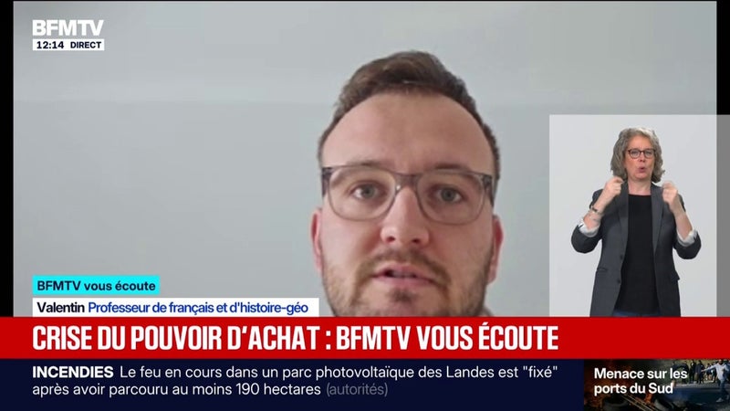 Prix des carburants: "Il y a un réel coût d'aller travailler aujourd'hui", témoigne Valentin, professeur de français et d'histoire-géographie