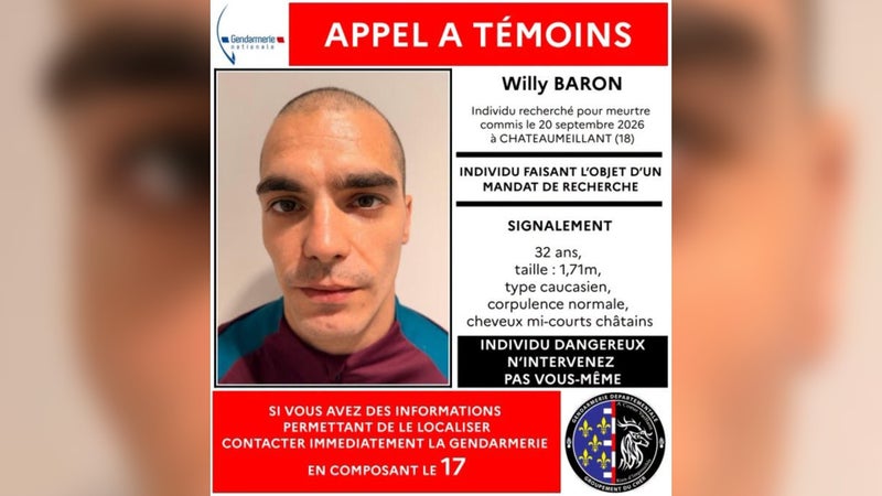 Un homme recherché pour meurtre dans le Cher: après la découverte du corps d'une femme, un appel à témoins lancé pour retrouver son compagnon