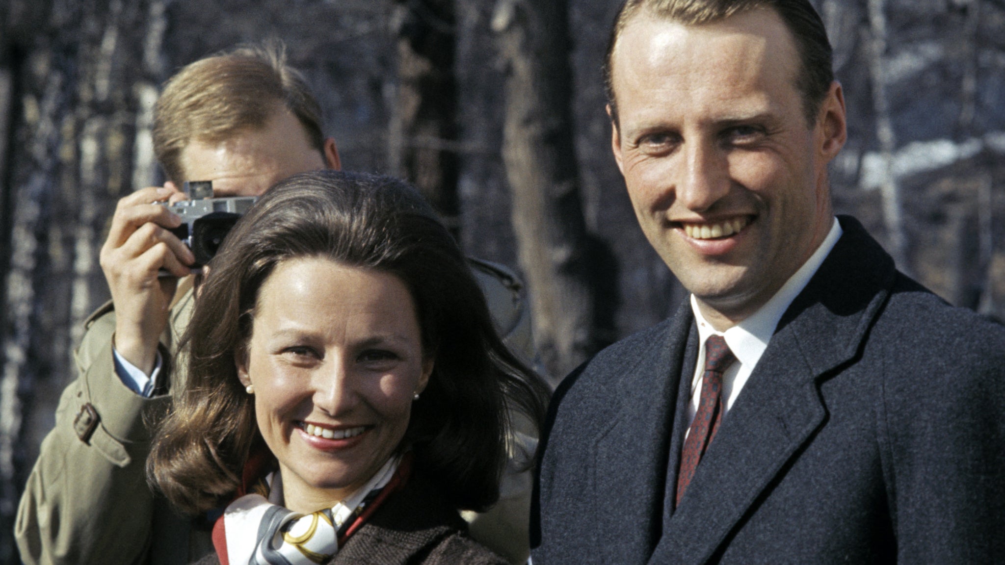 Harald, alors prince héritier et Sonja, à Oslo le 19 mars 1968.