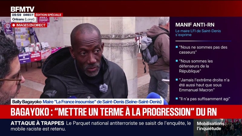 Interdiction des rassemblements à Orléans ce dimanche: "Interdire les mobilisations, c'est taire les revendications", estime Bally Bagayoko, maire LFI de Saint-Denis