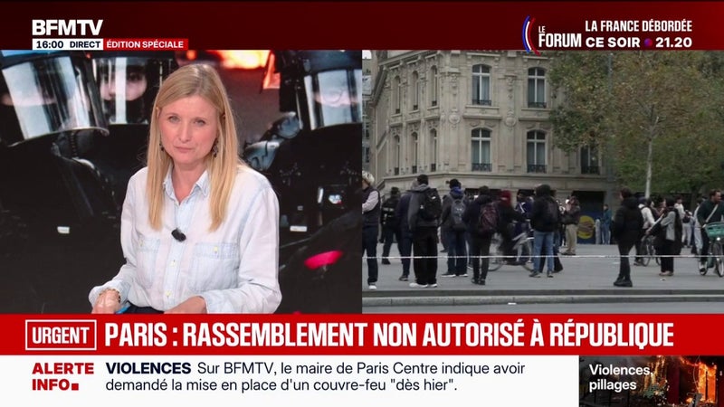 Paris: des rassemblements en cours sur la place de la République