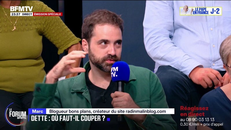 FORUM BFMTV - Dette: "Les Gafam captent énormément d'argent en France, mais paient tous leurs impôts en Irlande", note Marc, blogueur bons plans