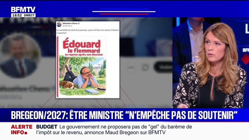 Édouard Philippe accusé de vouloir "prendre des vacances" sitôt élu président: "Il y a un détournement volontaire et avéré de ses paroles", regrette Maud Bregeon, Porte-parole du gouvernement